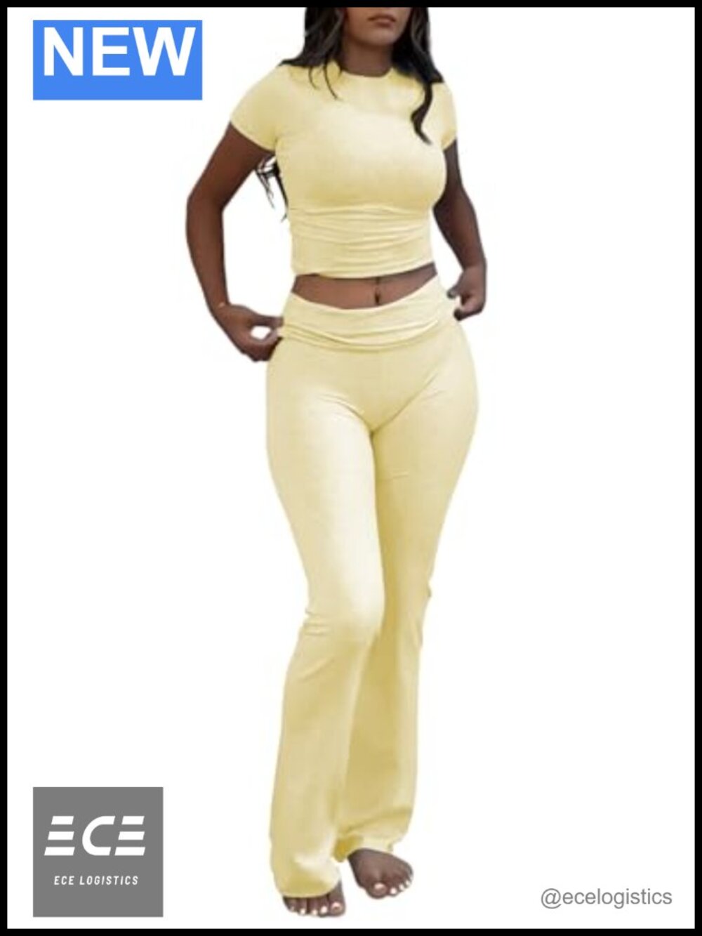 Buttery Soft Viscose 2 Piece Lounge Set Flare Leggings Short Sleeve Top
